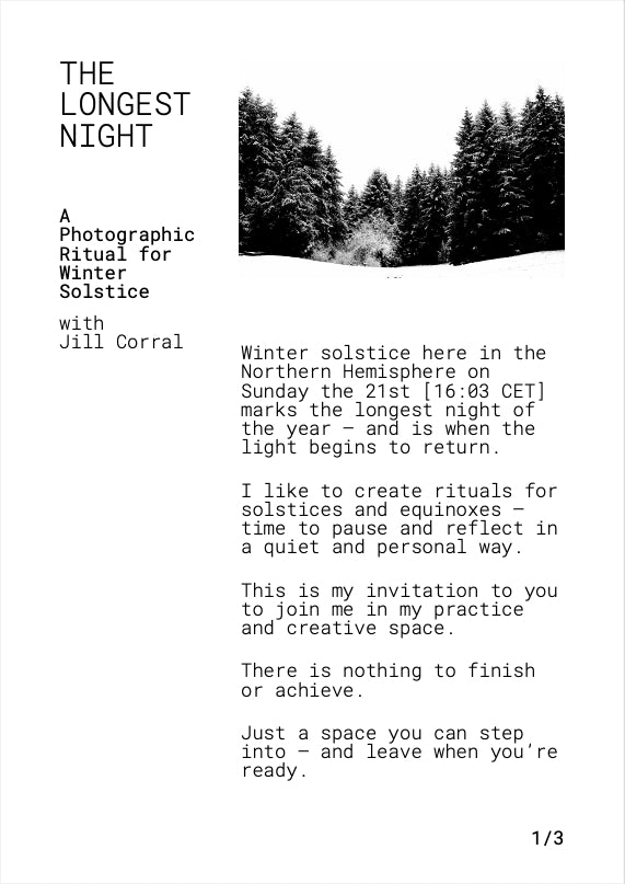 THE LONGEST NIGHT: A Photographic Ritual for Winter Solstice [FREE]